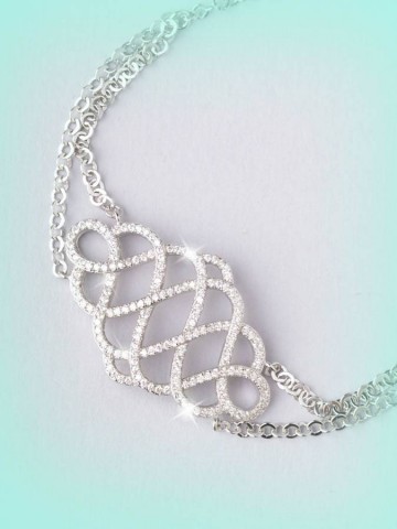 Bracciali - argento e zirconi - 4544-3  BRACCIALE VOLUTE   I PENSIERINI