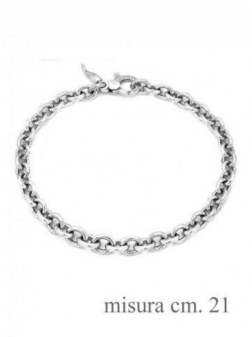 Bracciali - Collezione uomo - 11339L CM.21 BRAQCCIALE CATENA OVALE GIOVANNI RASPINI
