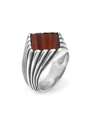 Anelli - Collezione uomo - 11317 ANELLO RIGATO OCCHIO DI TORO