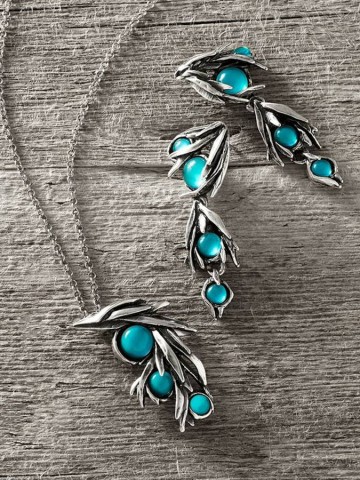 Orecchini - Mare - 11480 ORECCHINI CASCATA POSIDONIA GIOVANNI RASPINI