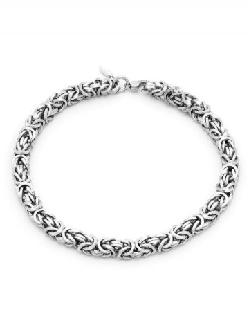 Collane - Catene - 11395 COLLANA CATENA BIZANTINA MARTELLATA GIOVANNI RASPINI