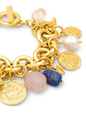 Bracciali - Nomad - Gioielli in bronzo dorato - N0007 BRACCIALE PUEBLO MIX in bronzo dorato a18kt GIOVANNI RASPINI