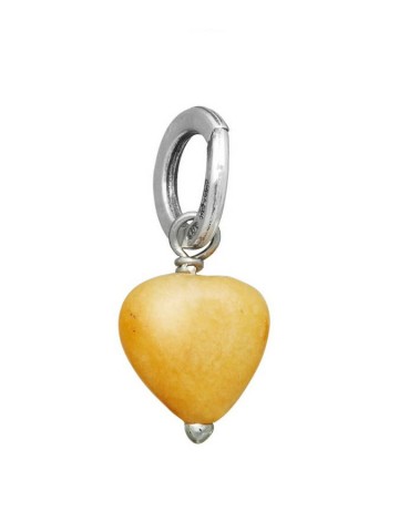 Charms - Angeli e cuori - 11622 CHARM CUORE CON AVVENTURINA GIALLA GIOVANNI RASPINI