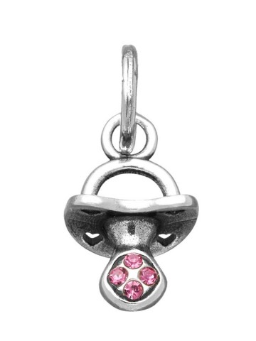 Charms - Baby - 12191 MINI CHARM CIUCCIO CRYSTAL ROSA GIOVANNI RASPINI