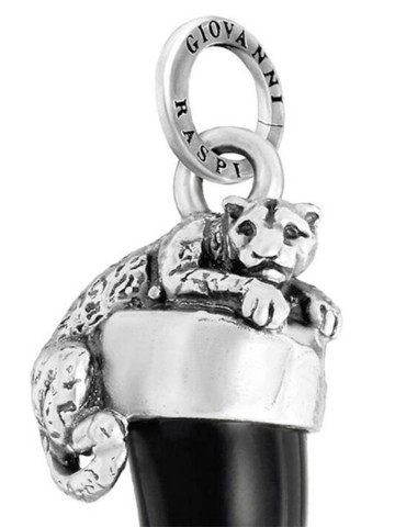 Charms - Amuleti e portafortuna - 12483 CHARM CORNO NERO LEOPARDO GIOVANNI RASPINI