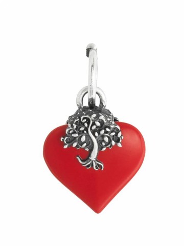 Charms - Angeli e cuori - 12469 CHARM CUORE ALBERO DELLA VITA ROSSO GIOVANNI RASPINI