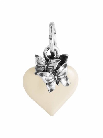 Charms - Angeli e cuori - 12464 CHARM CUORE FARFALLE AVORIO GIOVANNI RASPINI