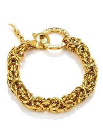 Bracciali - Catene - 8156 BRACCIALE BIZANTINA DORATA GRANDE GIOVANNI RASPINI