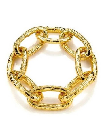 Bracciali - Animalier - 8140 BRACCIALE CROCODILE DORATO GIOVANNI RASPINI