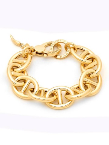 Bracciali - Catene - 12017 BRACCIALE MAGLIA MARINA GRANDE DORATO GIOVANNI RASPINI